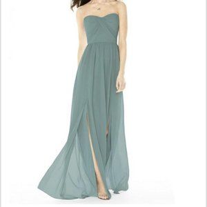 Dessy strapless dress, icelandic, green, gray